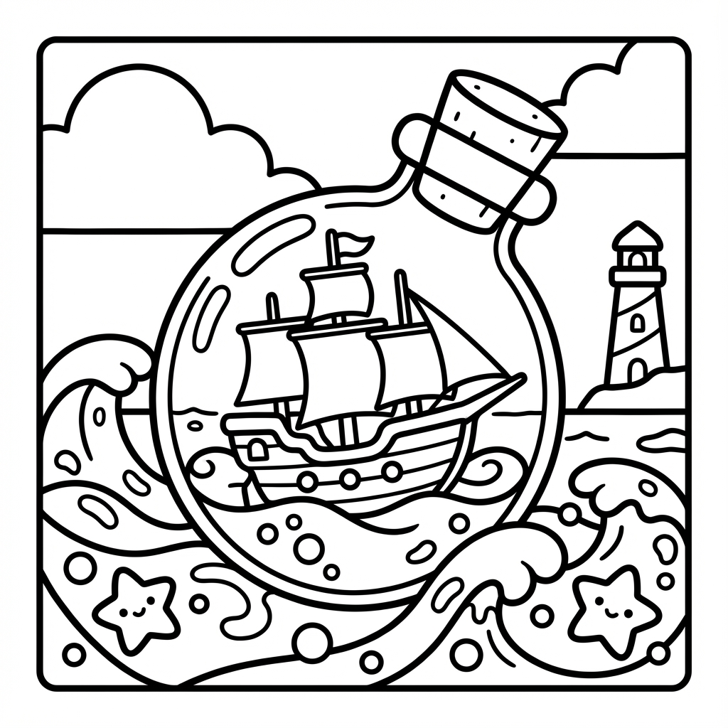 Smiling jar with bees and flowers, perfect for thick line coloring pages printable.